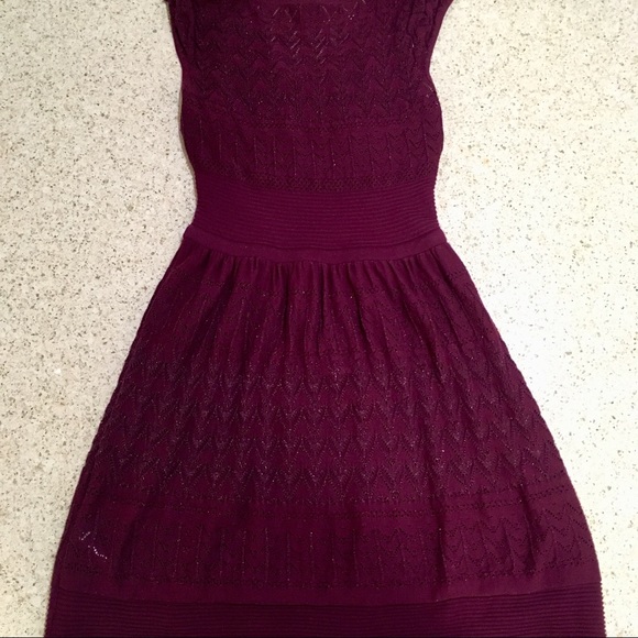 NWT AE Outfitters burgundy metallic sweater dress! - Picture 8 of 8